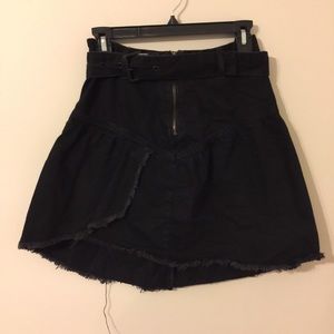 Zara basic black jean skirt